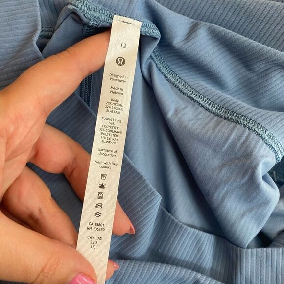 Lululemon Align Ribbed‎ High Rise Legging Utility Blue Size 12 New - Picture 8 of 11